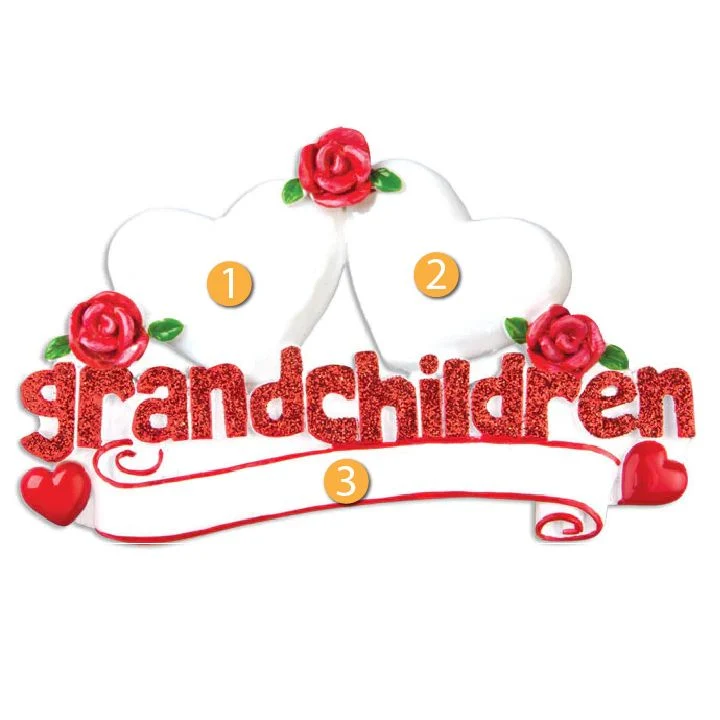 Professional PolarX Personalized Grandchildren with Two Hearts Ornament Trusted