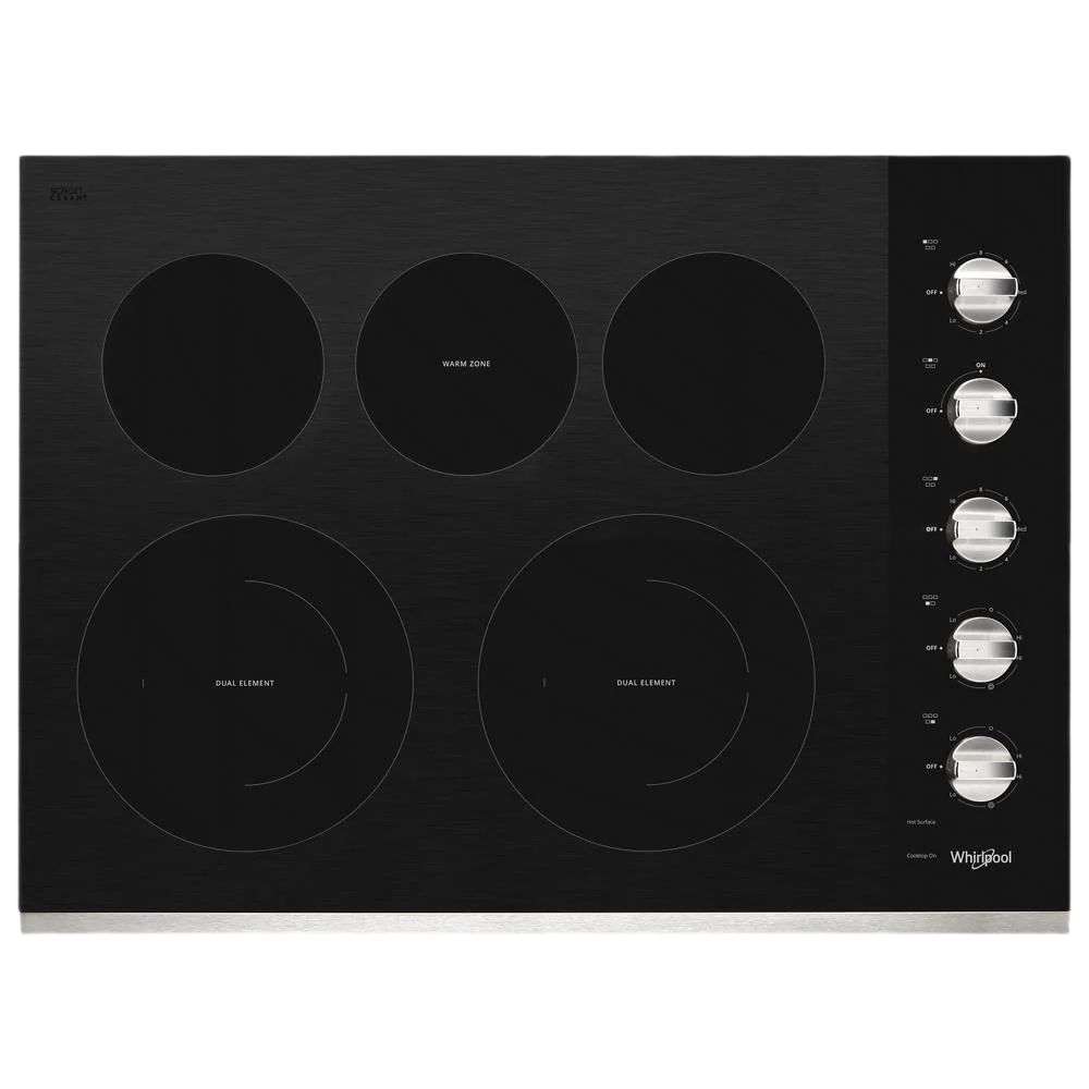 Classic 30-inch Electric Ceramic Glass Cooktop with Two Dual Radiant Elements Verified