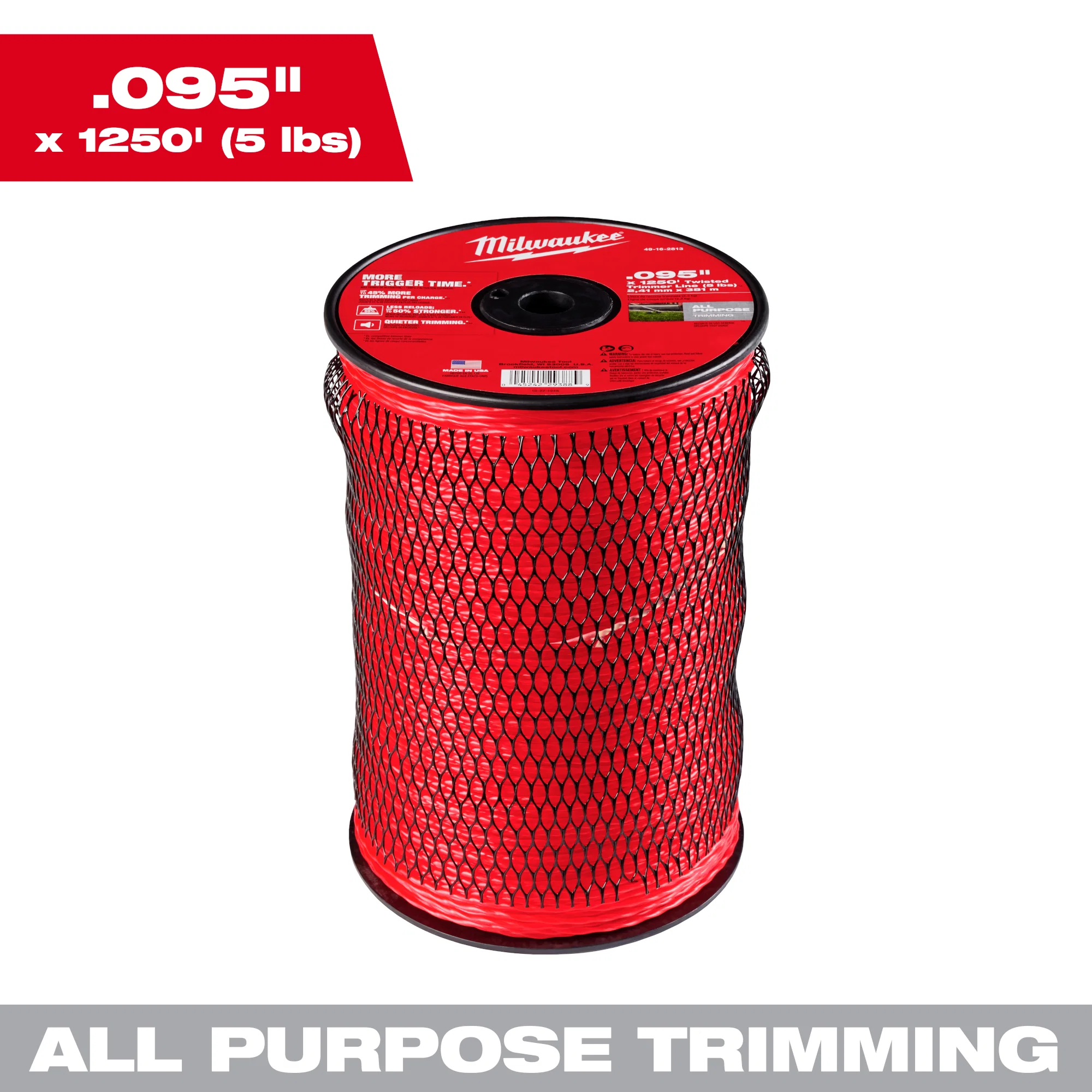 Organic Milwaukee .095 x 1250′ 5 lbs. Twisted Trimmer Line Specialty