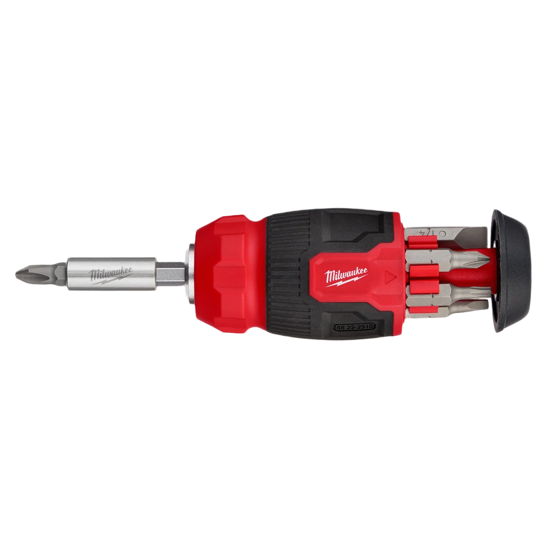 Versatile Milwaukee 8-in-1 Compact Multi-Bit Screwdriver Safe