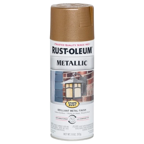 Trendy Rust-Oleum Metallic Antique Brass Spray Paint 11 oz. Elegant