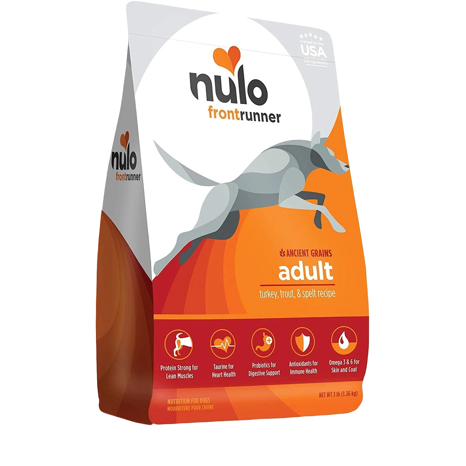 Classic Nulo Frontrunner Turkey Trout Spelt Recipe Dry Adult Dog Food 3 lb. Versatile
