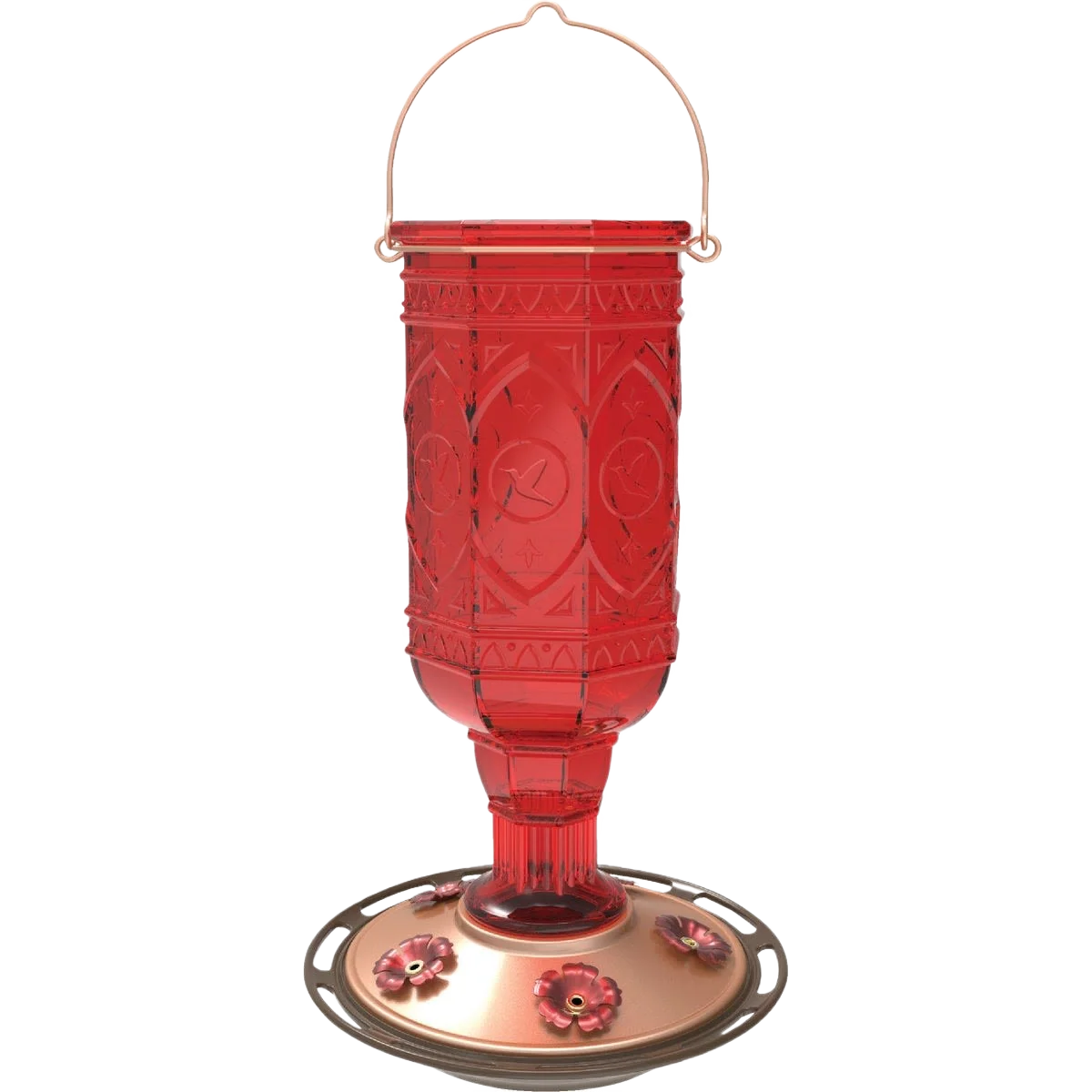 Artisan More Birds Jewel Red Glass Hummingbird Feeder 20 oz. Outstanding