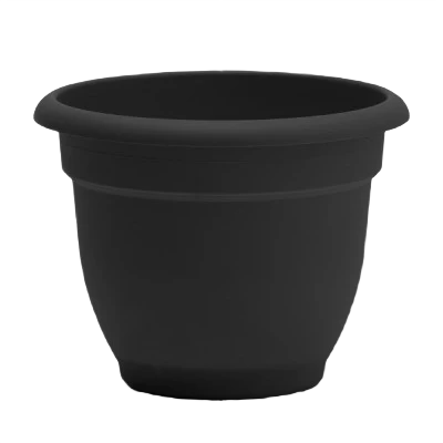 Outstanding Ariana 8 Black Plastic Bell Shaped Planter Fine Crafted