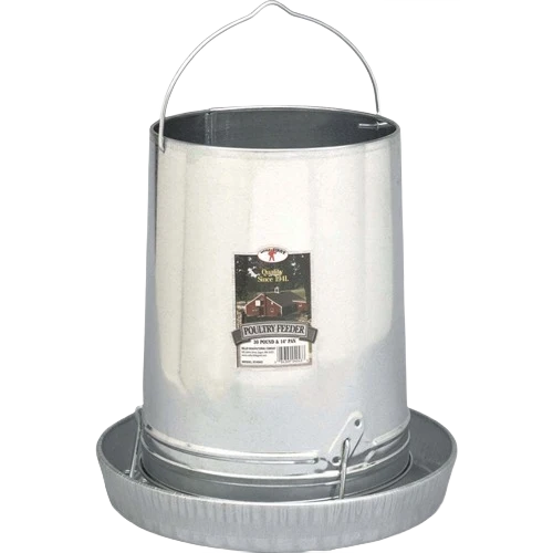 Certified Little Giant Hanging Feeder w Pan for Poultry 30 lb. Convenient