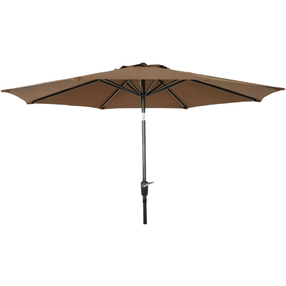 Smart Outdoor Expressions Aluminum Tilt Crank Brown Patio Umbrella 9 ft. Efficient