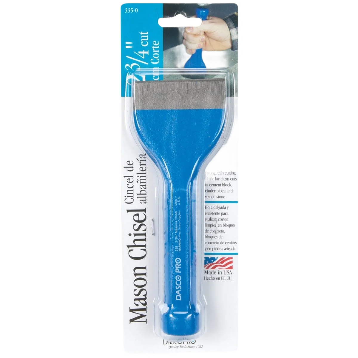 Outstanding Dasco Pro 2-3 4 x 7-1 2 in. Steel Mason Chisel Exceptional