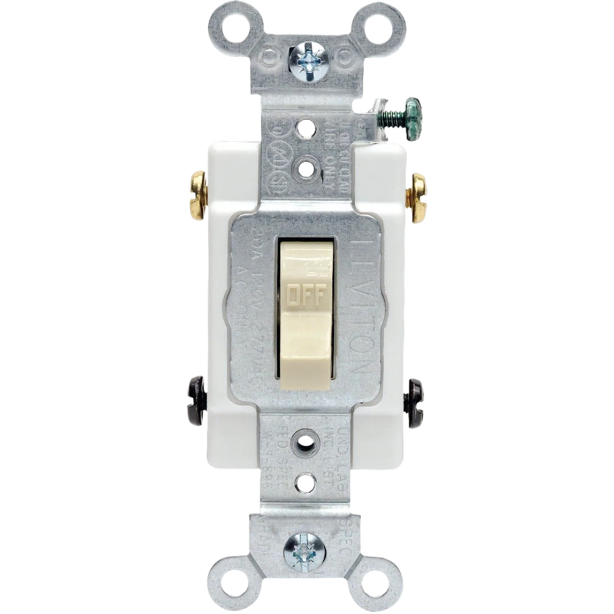 Selected Leviton Grounded Quiet Double Pole Switch Premium