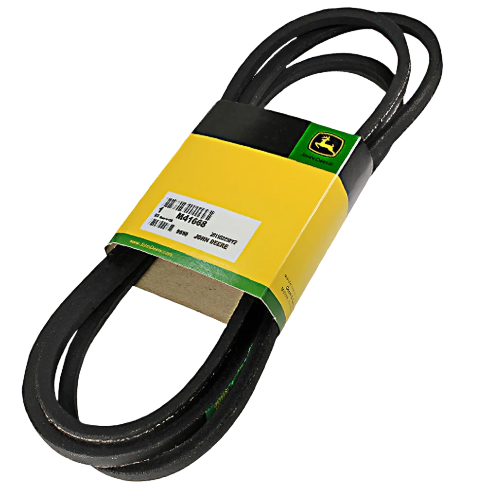 Green John Deere M41668 Secondary Deck Drive Belt Verified
