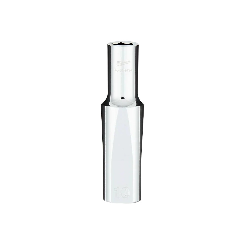 Proven Milwaukee 1 2 Drive 10-mm Deep Socket w FOUR FLAT™ Sides Powerful
