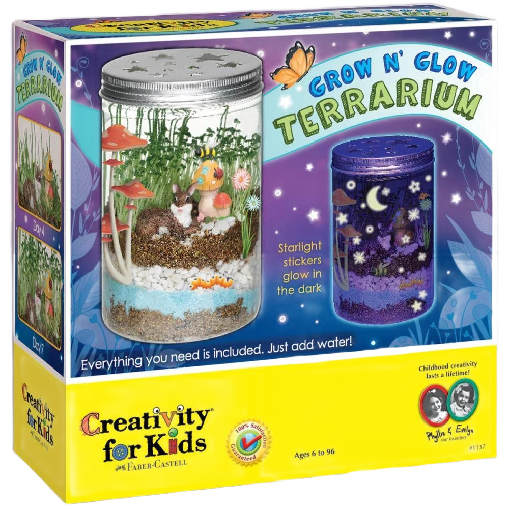 Innovative Creativity for Kids Grow N’ Glow Terrarium Kit Modern
