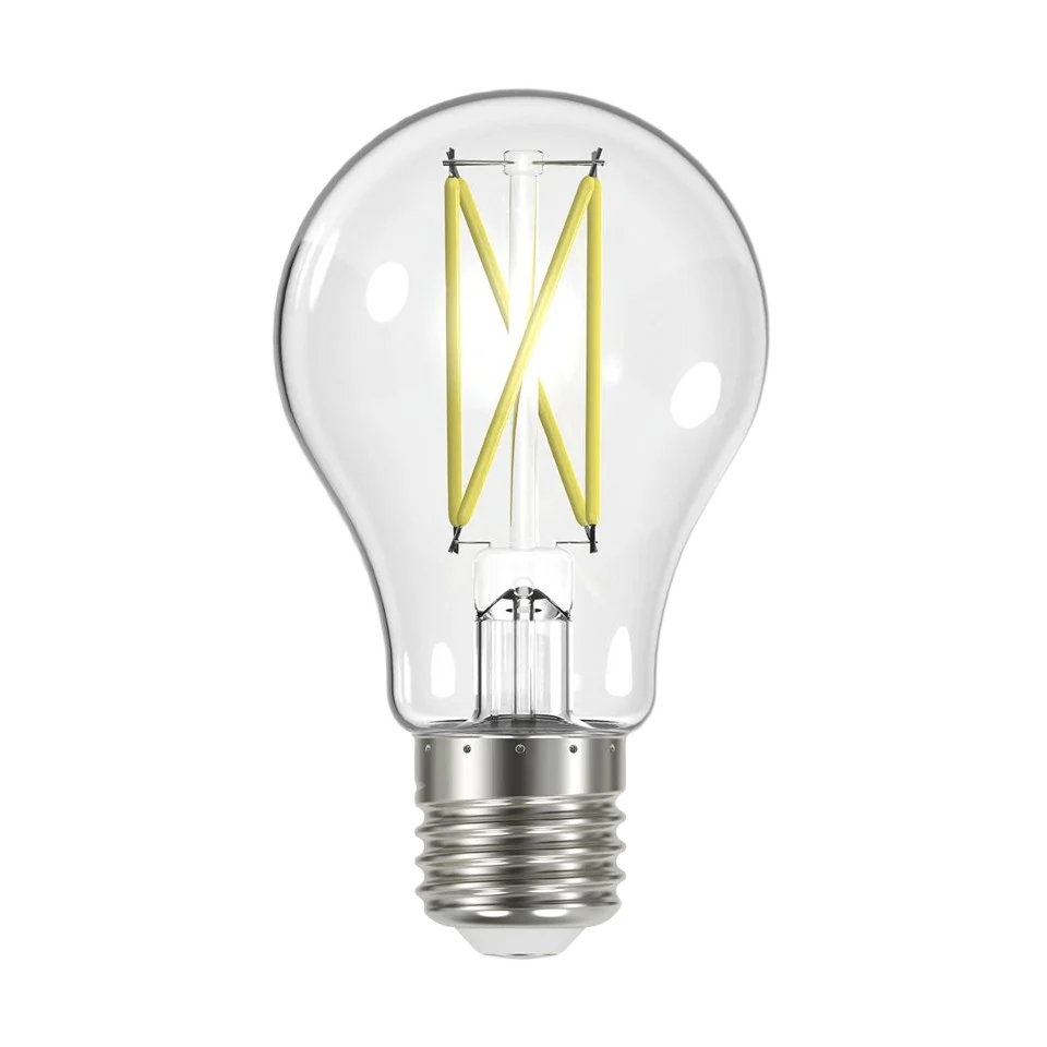 Crafted Satco 8 Watt A19 LED Clear Light Bulb Breathable