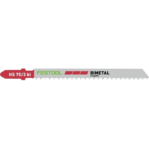 Versatile Festool 204336 HS 75 3 Bi 5 Solid Material Plastics Cutting Jigsaw Blades 5-Count Traditional