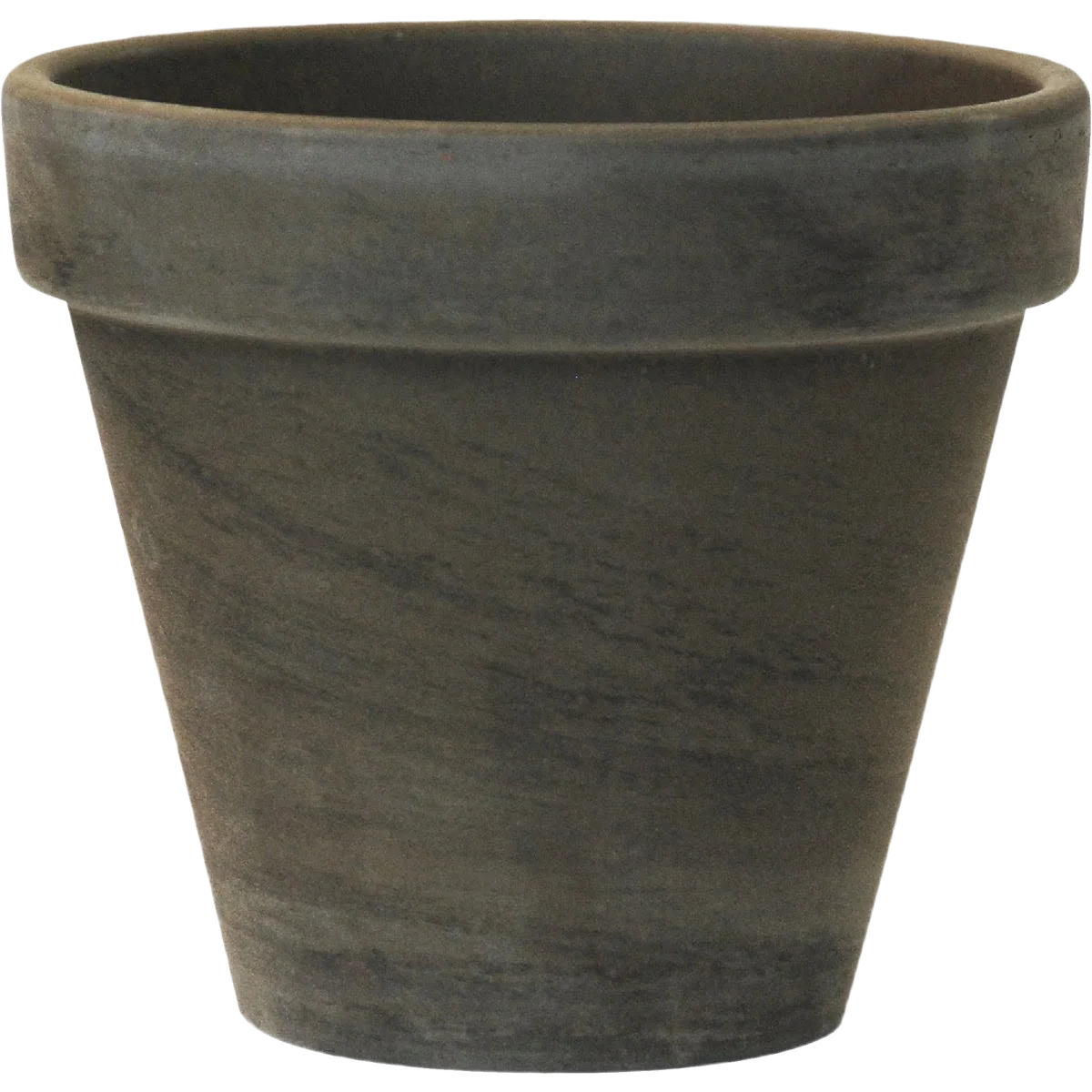 Organic Ceramo Dark Basalt Clay Standard Flower Pot 3.75 x 4.5 in. Excellent
