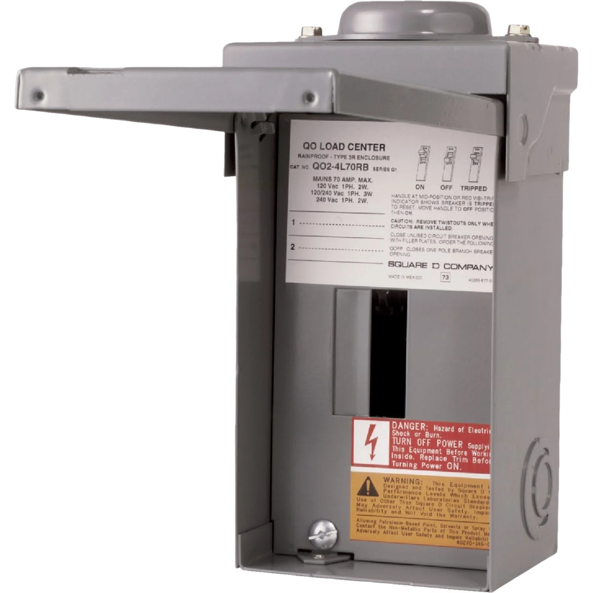 Smooth Square D QO 70A Raintight Main Lug Load Center Consistent