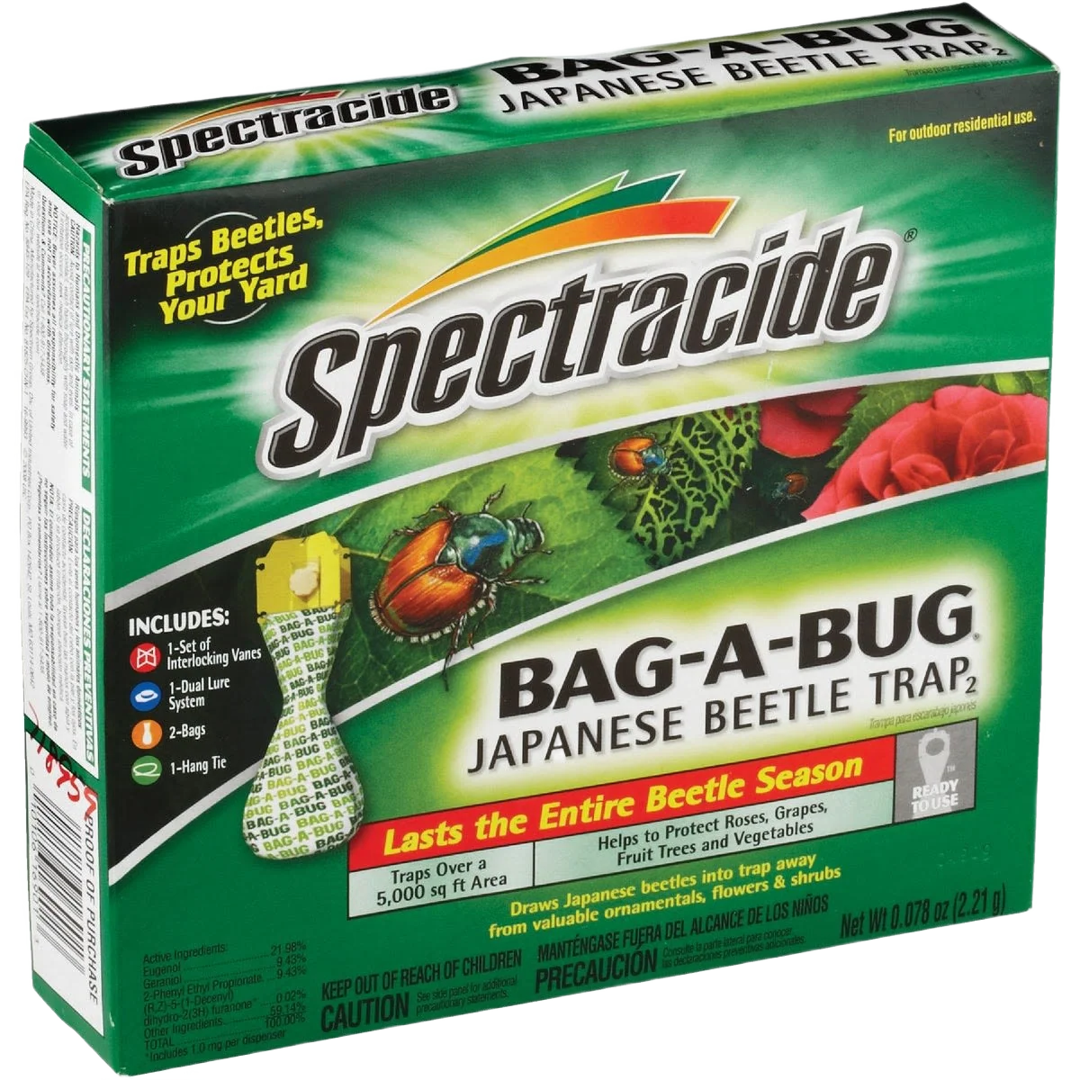 High-Performance Spectracide Bag-A-Bug Reusable Outdoor Japanese Beetle Trap Eco-Friendly