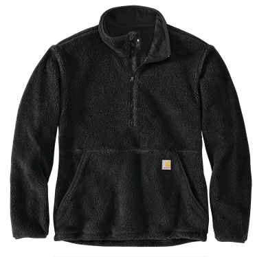 Relaxed Carhartt Men’s Small Black Loose Fit Fleece Quarter Zip Pullover Practical
