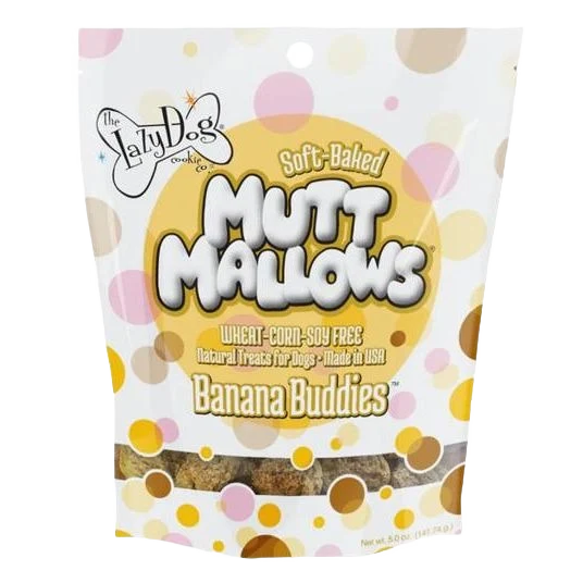 Green Lazy Dog Banana Buddies Mutt Mallow Dog Treats 5 oz. Sustainable