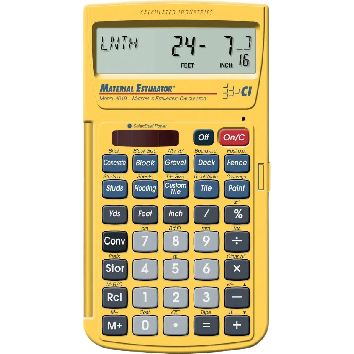 Long-Lasting Calculated Industries Material Estimator Project Calculator Powerful