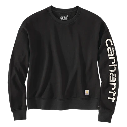 Reliable Carhartt Women’s 3XL Black TENCEL trade Fiber Sleeve Graphic Sweatshirt Classic