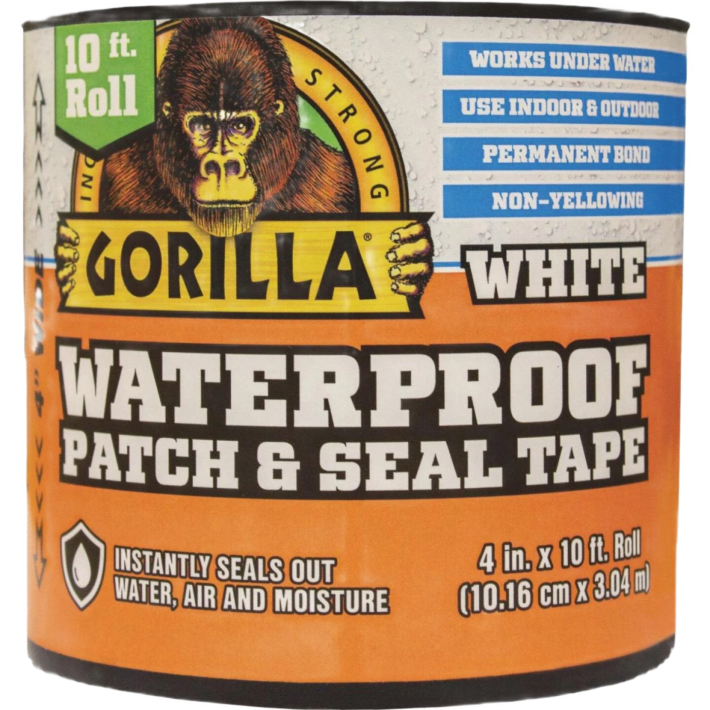Secure Gorilla White Waterproof Patch Seal Repair Tape 4 in. x 10 ft. Unique