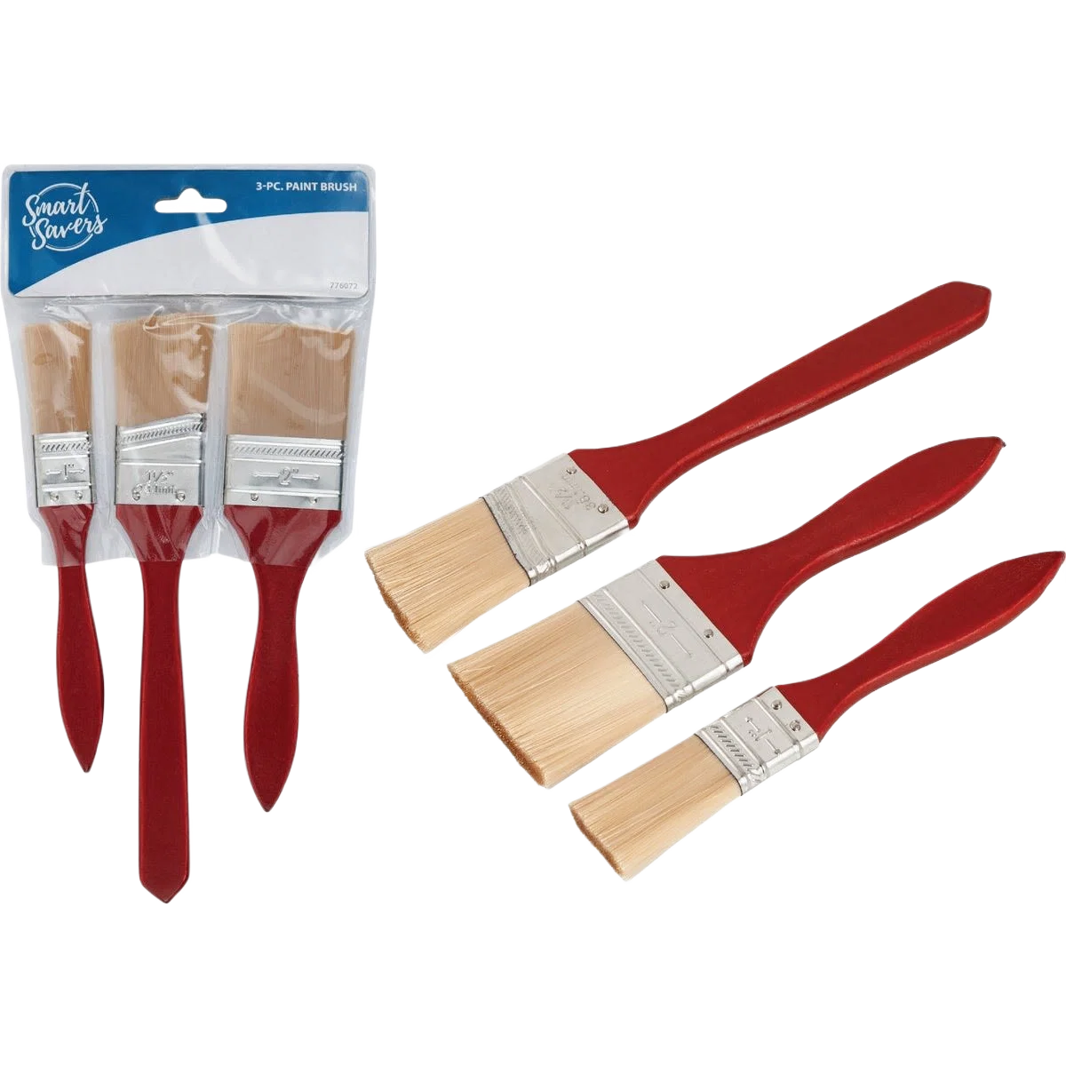 Artisan Smart Savers 3-Piece Polyester Assorted Paint Brush Set Functional