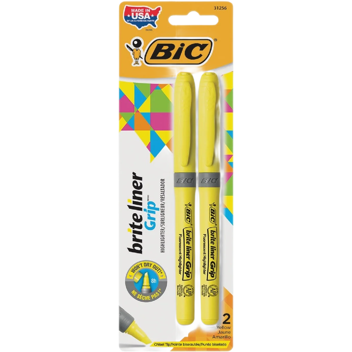 Fine Crafted BIC Brite Liner Highlighter 2-Pack Selected