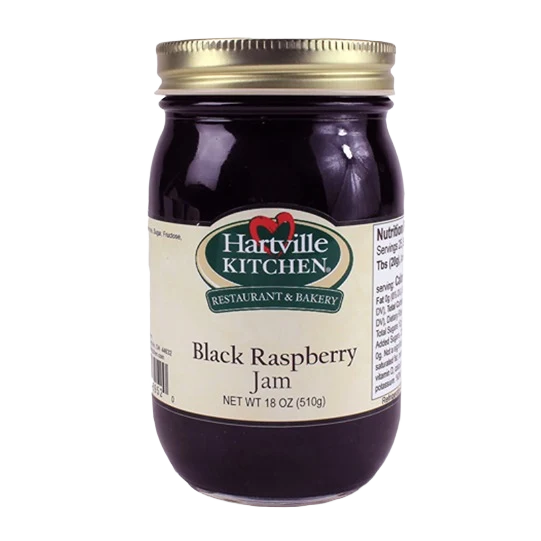 Excellent Hartville Kitchen Old Fashioned Black Raspberry Jam 18 oz. Lightweight