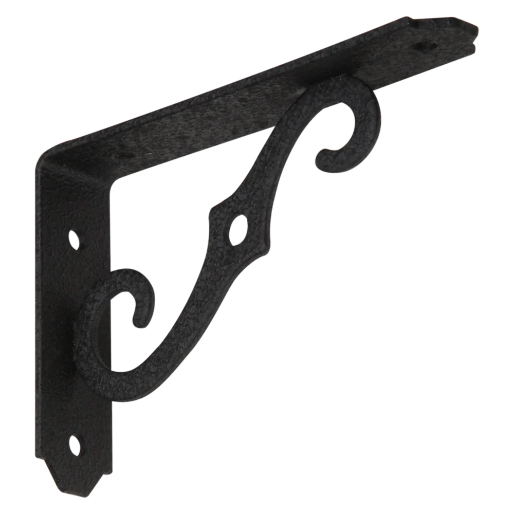 Authentic National Hardware 5 D. x 3-1 2 H. Black Steel Ornamental Shelf Bracket Plant Hanger Convenient