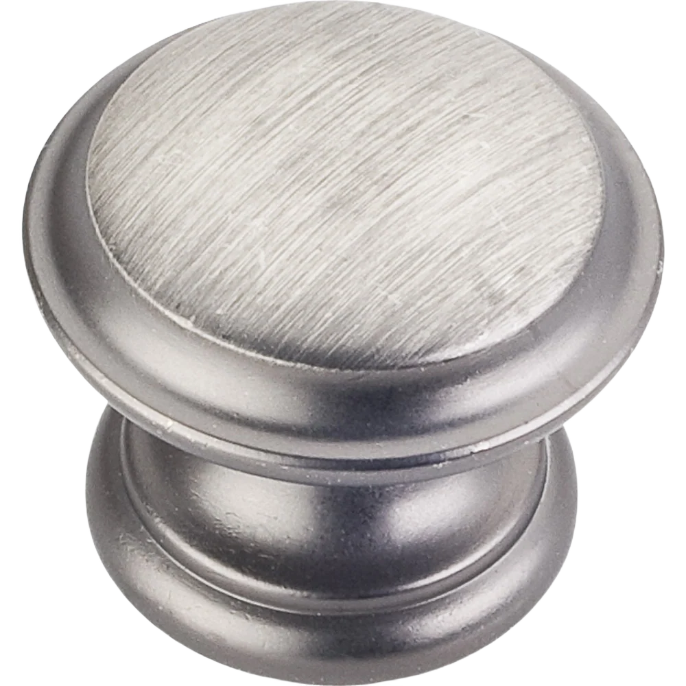 Luxury Hardware Resources Cordova 1-3 8 In. Knob Brushed Pewter Smooth