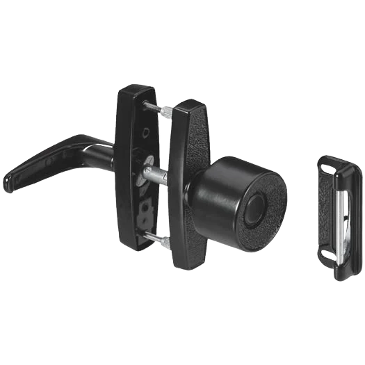 Modern National Hardware Black Knob Latch Green
