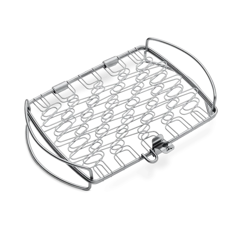 Classic Weber Small Fish Stainless Steel Basket Clean