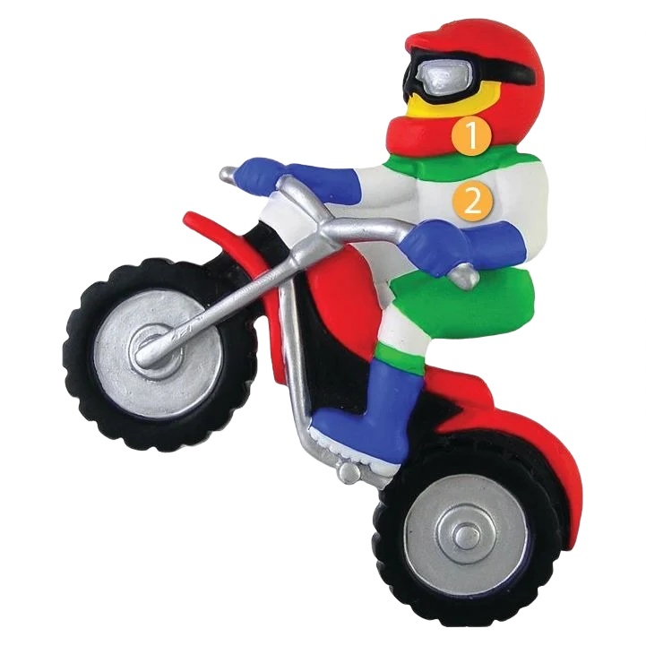 Convenient Ornament Central Personalized Dirt Bike Racer Ornament Easy-to-Use