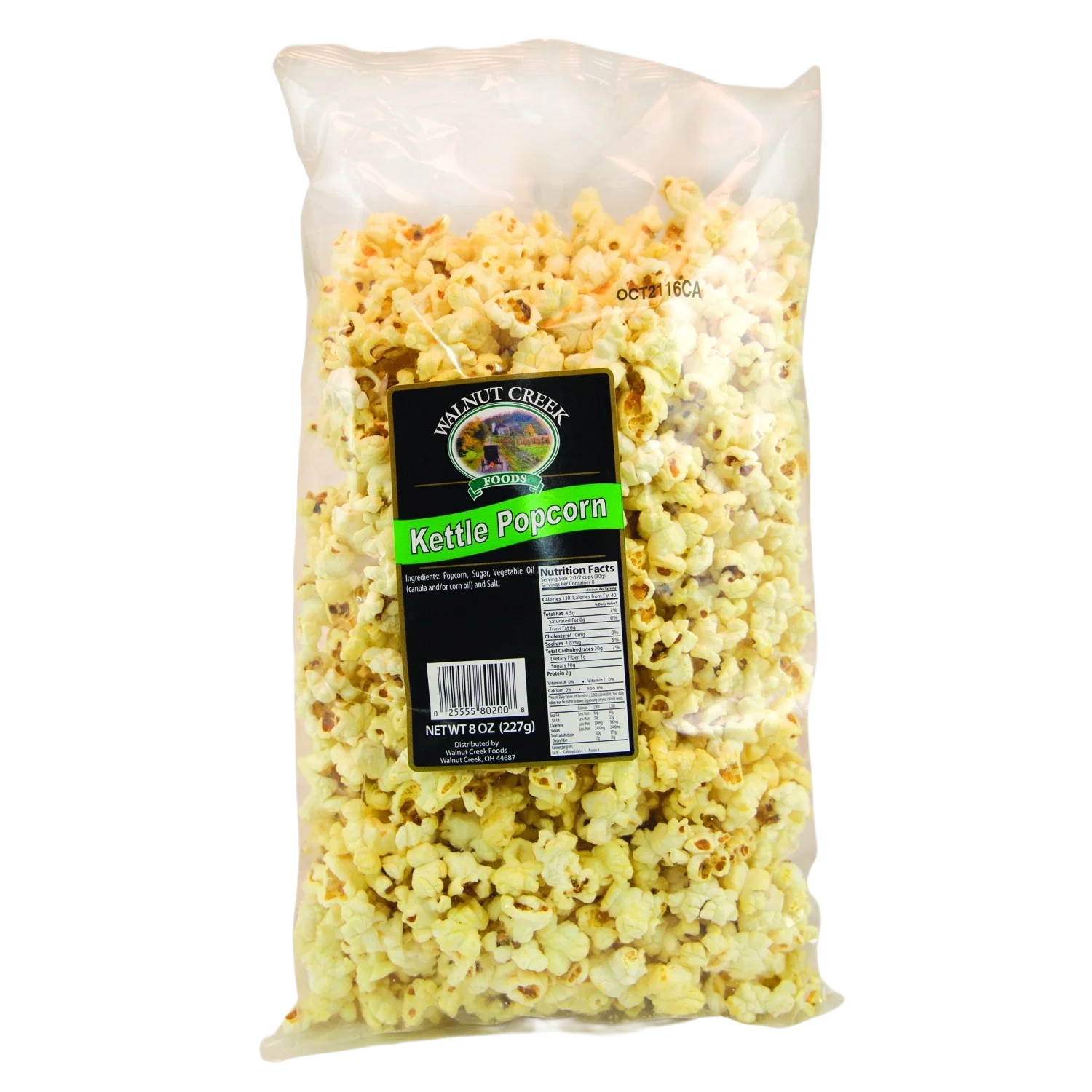 Green Walnut Creek Kettle Popcorn 8 oz. Lightweight