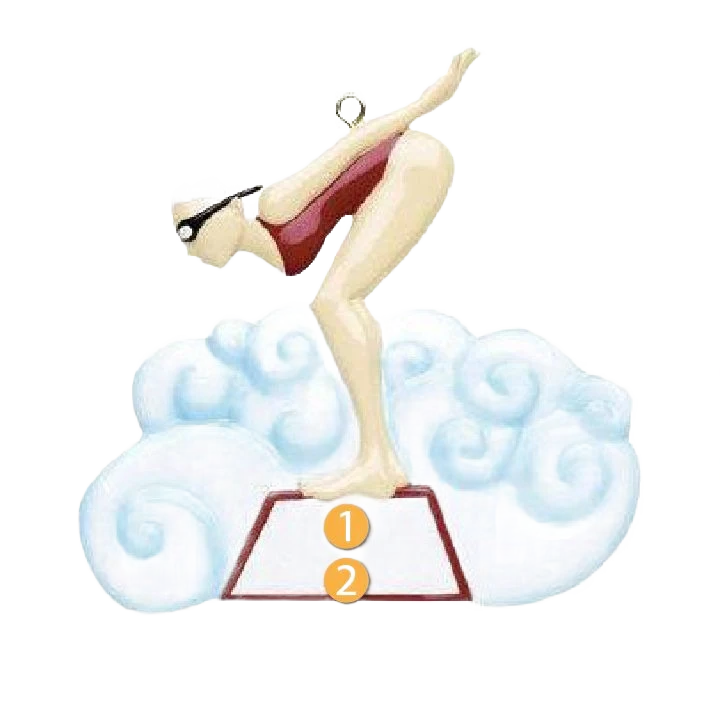 Enhanced Rudolph Me Personalized Girl Swimmer Ornament Prestigious