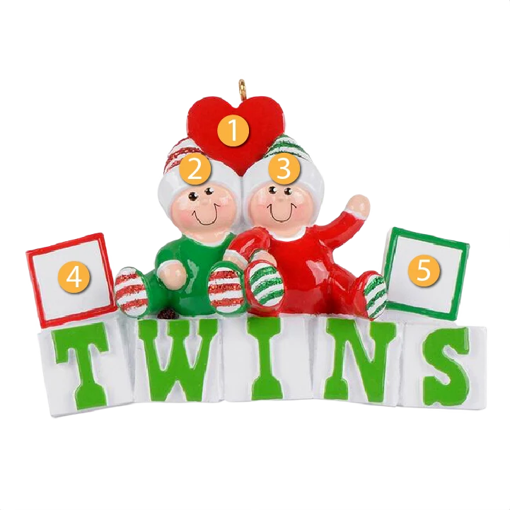 Selected Rudolph Me Personalized Twins Ornament Soft