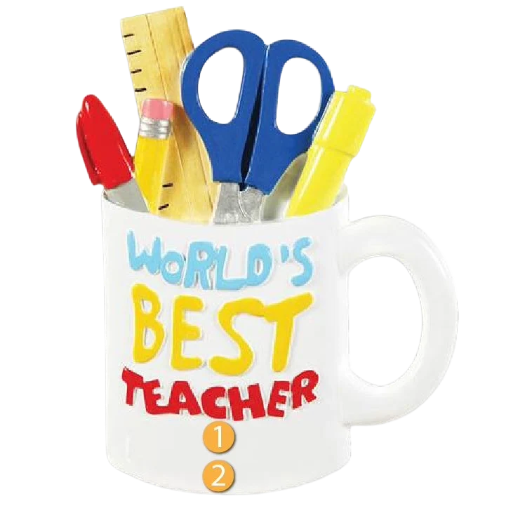 High-Performance PolarX Personalized Teacher Mug Ornament Effective