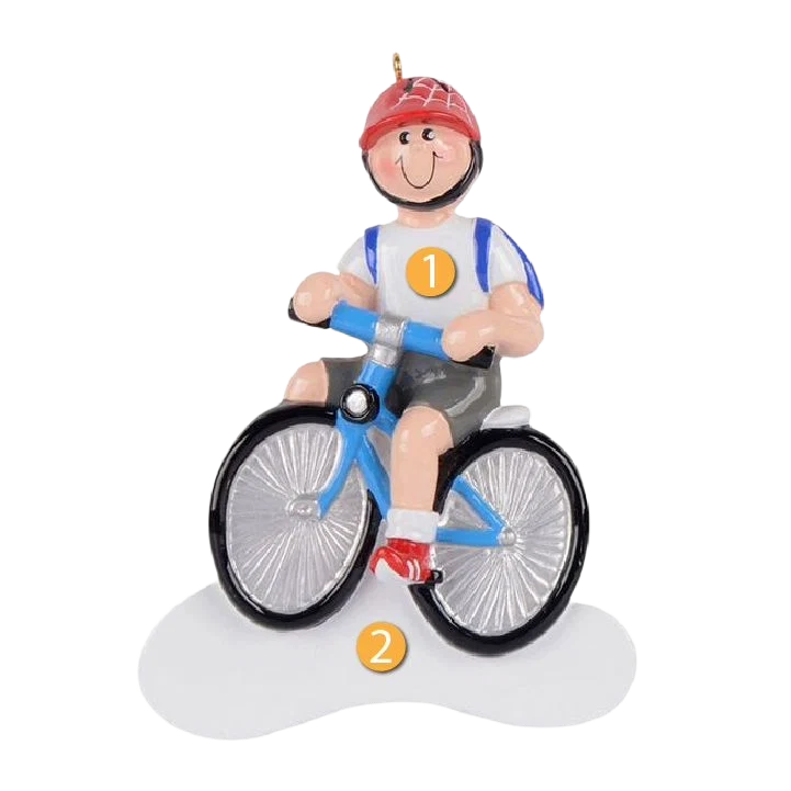 Consistent Rudolph Me Personalized Boy on Bike Ornament Environmentally Friendly