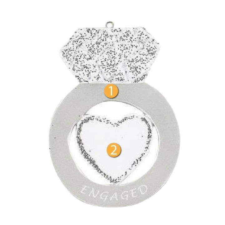 Soft Rudolph Me Personalized Engagement Ring Ornament Solid