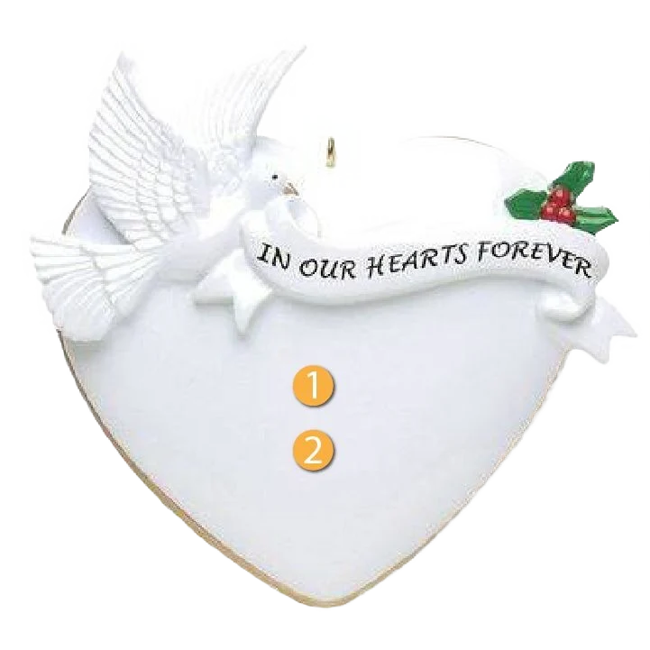 Genuine Rudolph Me Personalized In Our Hearts Ornament Environmentally Friendly