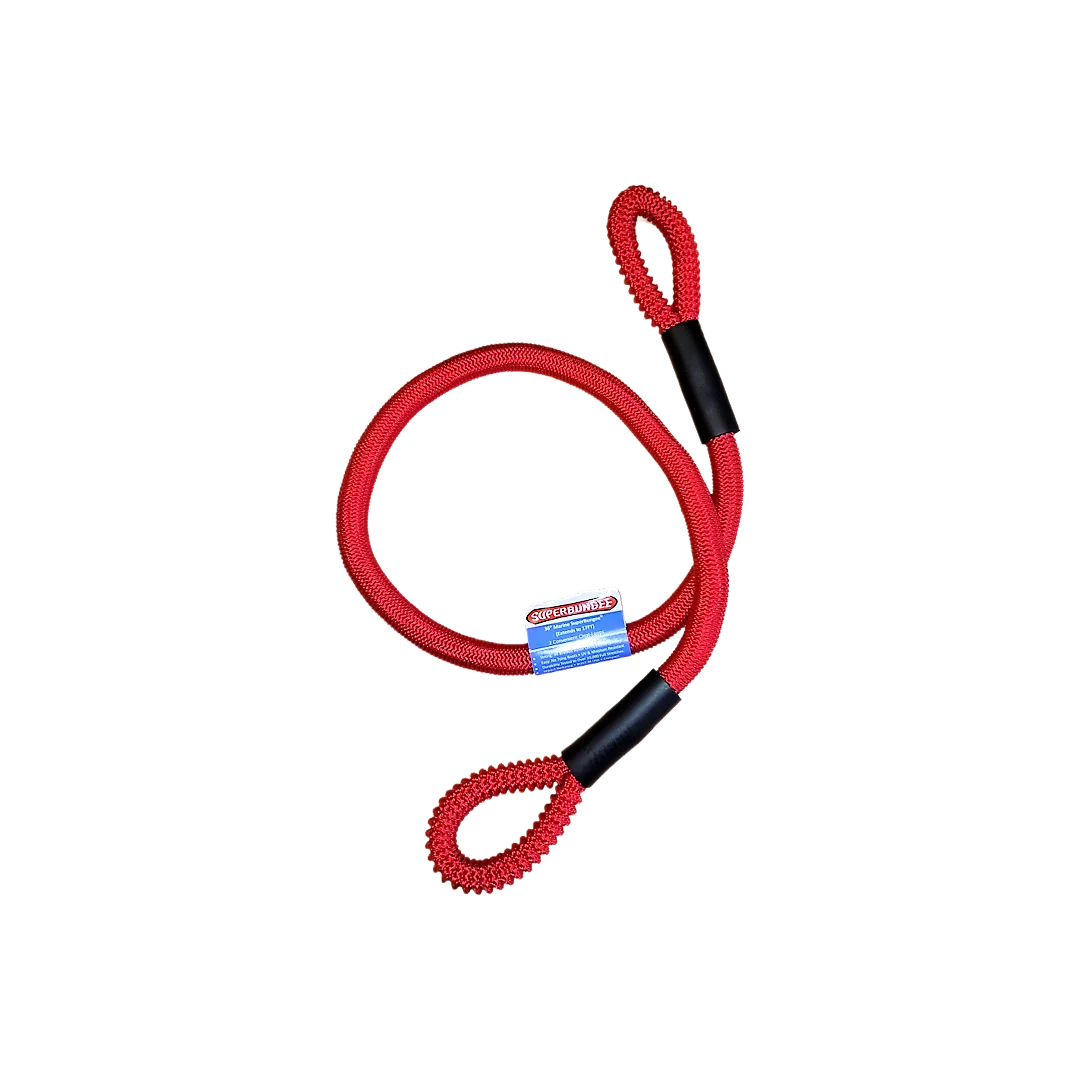 Contemporary SuperBungee Red 48 in. Marine Cord with Looped Ends Durable