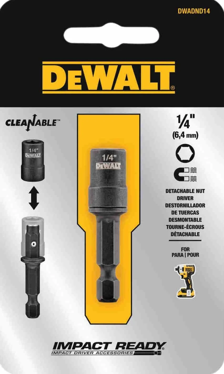 Innovative DEWALT Impact Ready 1 4 x 2 Cleanable Magnetic Nut Driver Prestigious