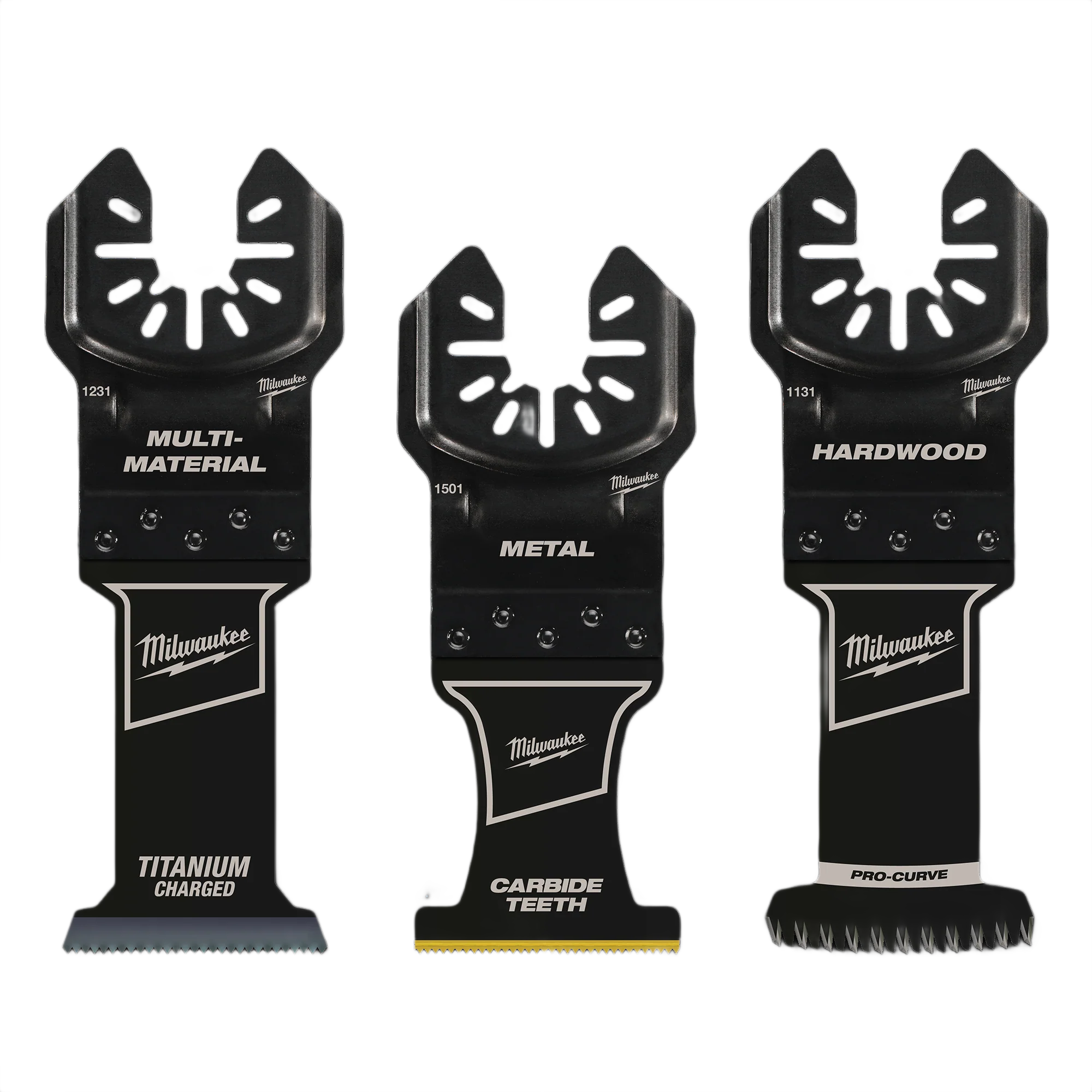 Green Milwaukee OPEN-LOK™ 3-PC All-Purpose Multi-Tool Blades Classic