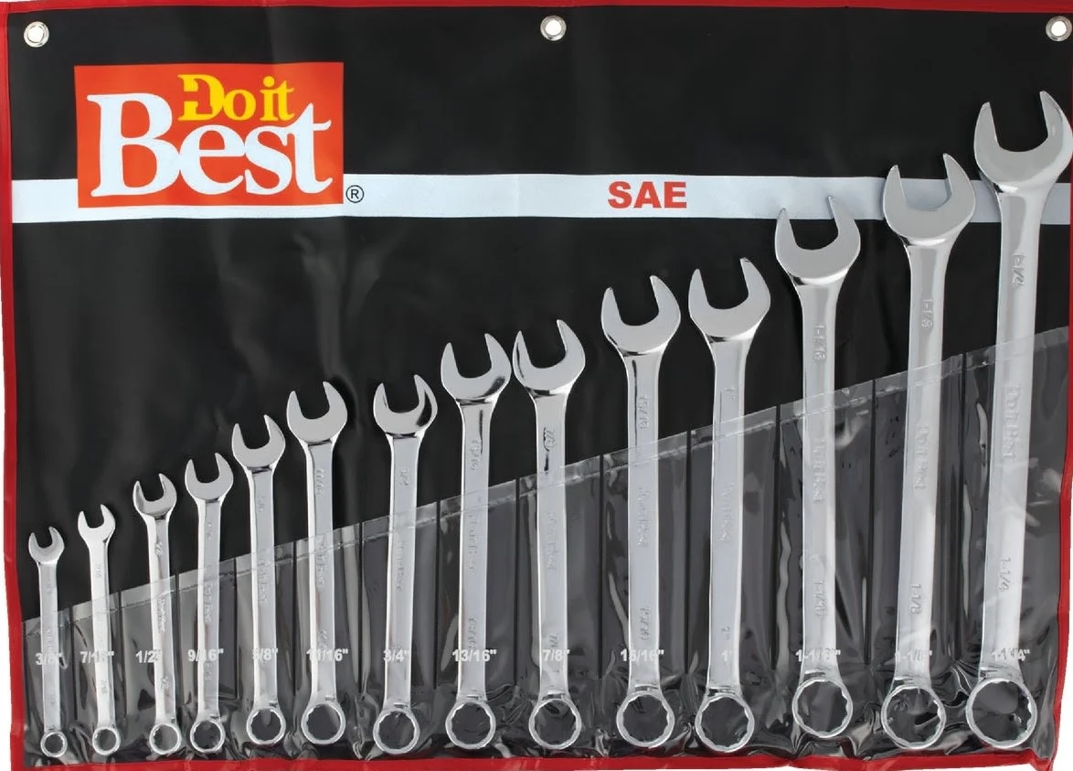 Fast Do it Standard 12-Point Combo Wrench Set 14-Pc High-Grade