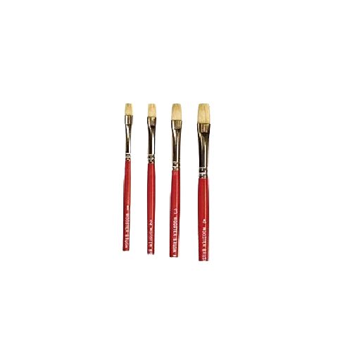Superior Wooster 1 Oil Brights White Bristle Artist Brush High-Quality