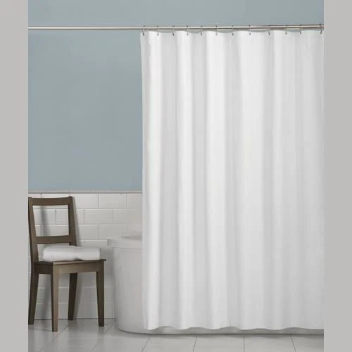 Casual Zenith Basic White Shower Curtain Liner Advanced