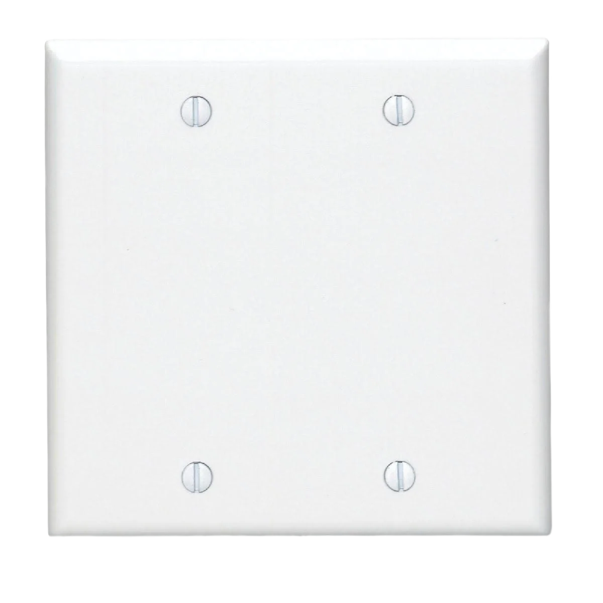 Reliable Leviton 2-Gang White Standard Thermoset Blank Wall Plate Recyclable