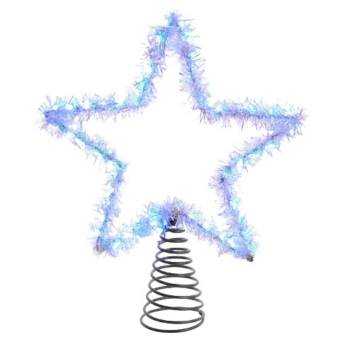 Casual Kurt S. Adler Cool White Silver Tinsel Star Treetop 12.2 in. Responsible
