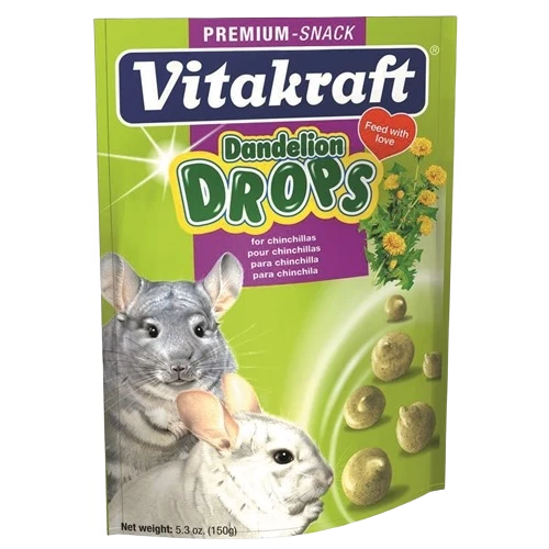 Eco-Friendly Vitakraft Dandelion Drops for Chinchillas 5.3 oz. Selected