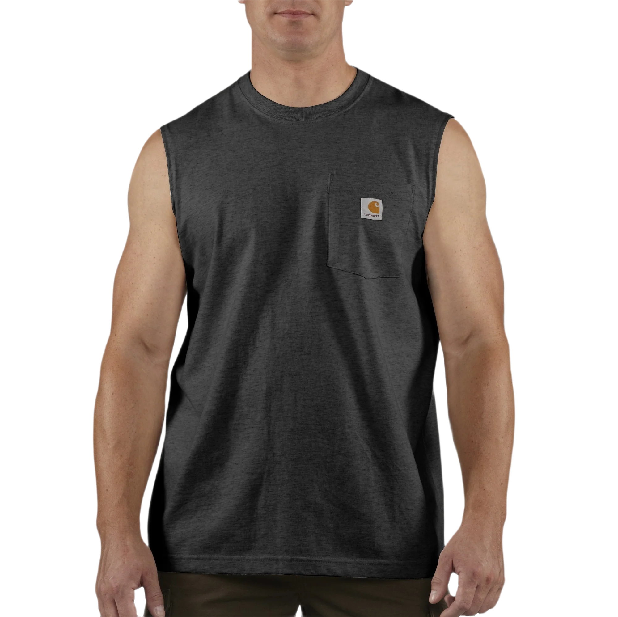 Authentic Carhartt Men’s 2XL Black Sleeveless Pocket Tank Powerful